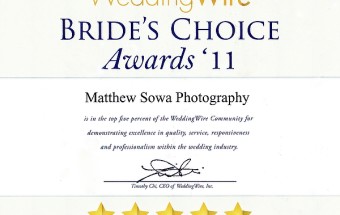 Matthew Sowa Photography Best of Wedding  2011 Wedding Wire