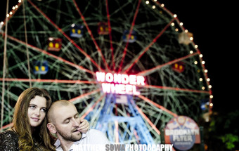 Tatiana + Pawel Coney Island-engagement shoot