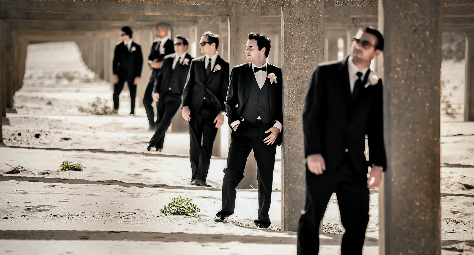Black Wedding Suit Groomsmen